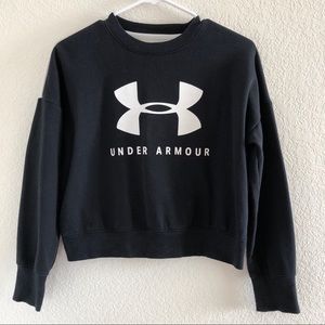 Under Armour Graphic Black White Sweatshirt Youth Sz Large